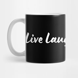 Live Laugh Lesbian Typography Rainbow Pride Month LGBT Text Mug